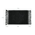 thumbnail image 3 of Jean Pierre Ricardo Cotton Fringe 27 x 45 in. Bath Rug, Black, 3 of 7