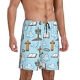 thumbnail image 2 of Pofeuu Happy Easte Print Men's Soft Woven Elastic Waistband Sleep Pajama Short-3X-Large, 2 of 6