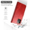thumbnail image 4 of Dteck Case for Apple iPhone 12 Pro Max 6.7-inch,Luxury PU Leather Wallet Case Card Holder Kickstand Flip Magnetic Shockproof Hybrid Rubber Cover,Red, 4 of 6