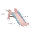 thumbnail image 3 of Kids Slide for Indoor and Outdoor, Freestanding Slide for Toddler Playground Slipping Slide Climber Toy Playset with Basketball Hoop & Ball, Pink, 3 of 7