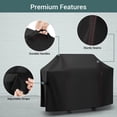 thumbnail image 4 of Unicook 58 Inch Gas Grill Cover for Backyard Grill Heavy Duty Waterproof, Fits Gills up to 55 Inch, Fade & Weather Resistant BBQ Cover, Black, 4 of 8