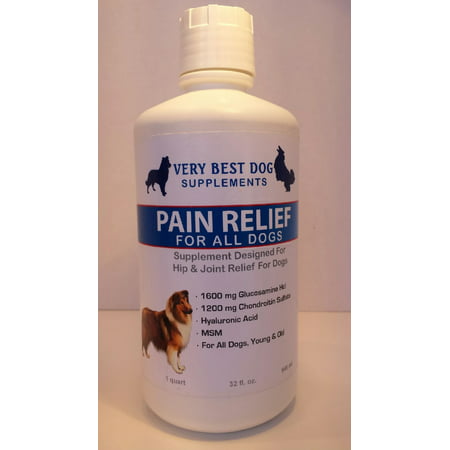 Liquid Glucosamine for dogs vegetarian Natural Hip & Joint Supplement for Dogs Suitable for Dogs Allergic to Shellfish Glucosamine MSM & Hyaluronic Acid Fast Joint Pain & Arthritis relief (Best Allergy Medicine For Dogs)