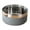 Gray, variant on Stainless Steel Pet Bowl, 7 Inch Navy Blue Double-Layer Stainless Steel Pet Bowl - Non-Tipping Non-Slip Large Capacity - For Cats Dogs Feeding Water Food Bowls