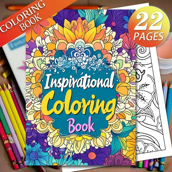 EGNMCR Adult Coloring Book Stress Relieving Coloring Book Children's Drawing Book Art Picture Book 22 Pages a book