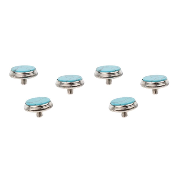 Eigraketly 3 botones de pieza de reparación de trompeta para instrumentos musicales. 3 piezas azul turquesa 2piezas