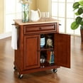 thumbnail image 4 of Crosley Furniture Natural Wood Top Portable Kitchen Cart, 4 of 9