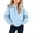 Sky Blue, variant on SERTG Girls Pullover Hoodie Drawstring Pocket Solid Color Long Sleeve Loose Fit Kids Casual School Daily Outdoor Wear Hooded Sweatshirt
