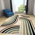 thumbnail image 2 of Modern Boho Rainbow Area Rug, Retro Mid Century Modern Colorful Lines Indoor Rugs, with Anti-Slip Backing Washable Indoor Carpet for Living Room Bedroom Study Dining Room-3x5ft, 2 of 7