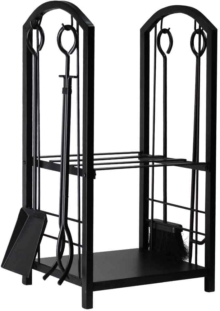 Amagabeli Firewood Rack Fireplace Tool Rack Indoor Wood Holders