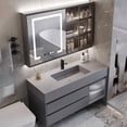 thumbnail image 2 of Light Luxury Nano Rock Integrated Basin Microcrystalline Stone Bathroom Cabinet Modern Minimalist Bathroom Sink Washing YX50BC My Lux Decor Round, 2 of 44