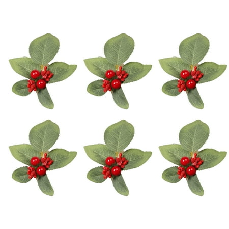 

Oiur 6 Pcs/Set Beautiful Napkin Ring Eco-friendly Plastic Elegant Plants Decor Napkin Holder for Home