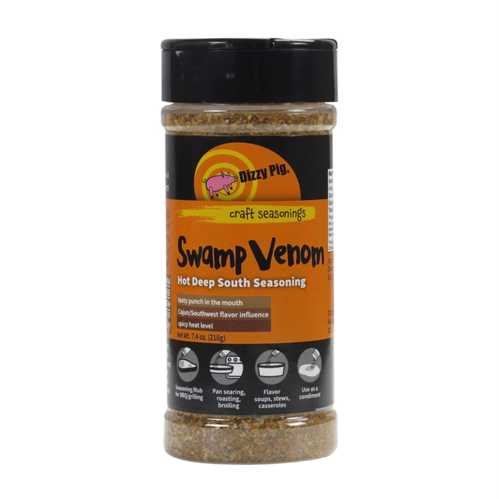 Dizzy Pig Swamp Venom Hot Deep South Seasoning Rub 7.4 oz