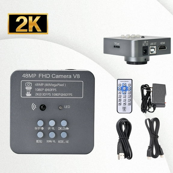 Hayear High Definition Video Microscope Industrial Camera for Mobile Phone Inspection,Compatible Windows/Mac/Linux