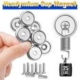 thumbnail image 6 of VNDUEEY Magnets with Holes, Strong Rare Earth Magnets, 16 Pack 40LBS Neodymium Cup Magnet with Stainless Screws for Wall Mounting, Round Base Disc Magnet for for Kitchen, Office, Workplace, DIY Craft, 6 of 6