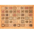 thumbnail image 1 of Ahgly Company Indoor Rectangle Abstract Orange Modern Area Rugs, 8' x 12', 1 of 4