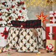 thumbnail image 6 of Cauagu Art cute koala Print Christmas Linen Gift Bag,Christmas Goody Gift Bags with Plaid Drawstrings Xmas Presents Bags Holiday with Gift Tag Cards-Black, 6 of 8