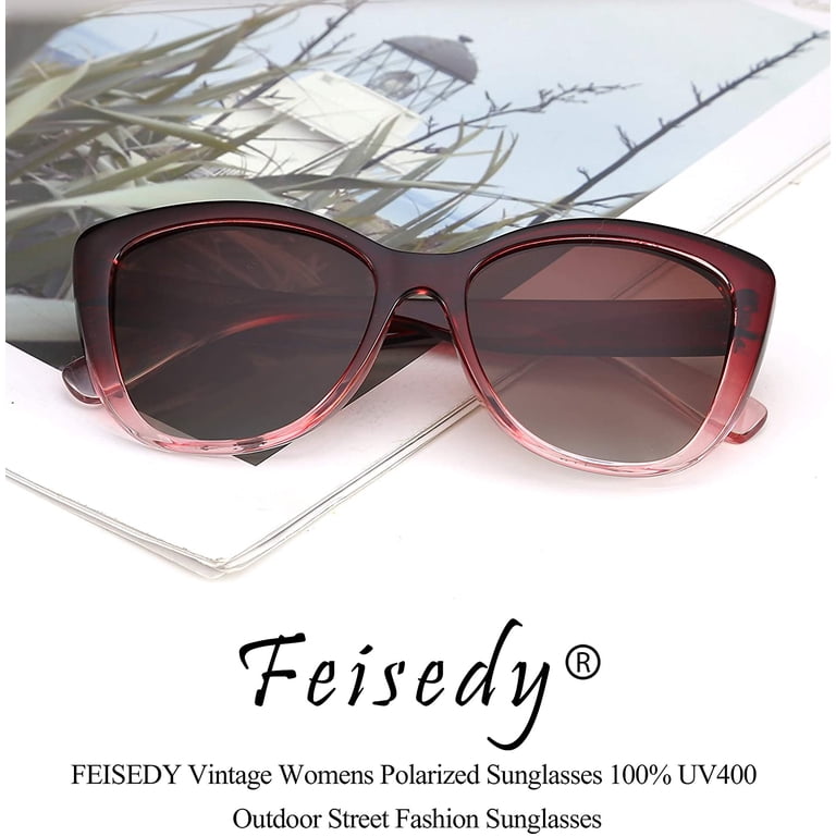 FEISEDY Polarized Vintage Sunglasses American Square Jackie  display picture 3