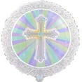 thumbnail image 5 of 3 Baptism or Communion Cross Celebration Foil Balloons 18", 5 of 5