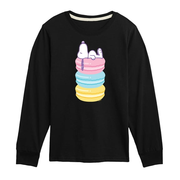 Peanuts - Snoopy Stacked Macarons - Youth Long Sleeve Tee