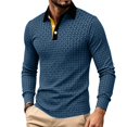 thumbnail image 3 of Awdenio Men T Shirts Casual Long Sleeve 2026 Button Stylish Summer T Shirt Color Block Golf Slim Fit Shirts with Collar, 3 of 6