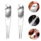 thumbnail image 2 of GOOHOCHY 2 PCS Horquillas de acero inoxidable duraderas Puree Spoons Spatulas Forks Cucharas para la selección de alimentos (Plata), 2 of 7