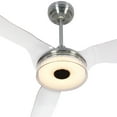thumbnail image 3 of 56" 3 Blades Smart Wifi Ceiling Fan Silver, Dim LED Light & Remote, 3 of 9