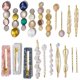thumbnail image 1 of Juego de 20 clips de metal de resina acrílica de, hechos a mano, lindos pasadores para el pelo, horquillas de metal dorado, accesorios para el pelo, herramientas de peinado, decoración de fiestas,, 1 of 4