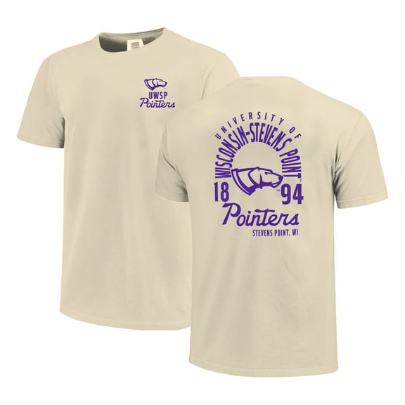 Men's Cream Wisconsin-Stevens Point Pointers Comfort Colors Mascot Overlay T-Shirt