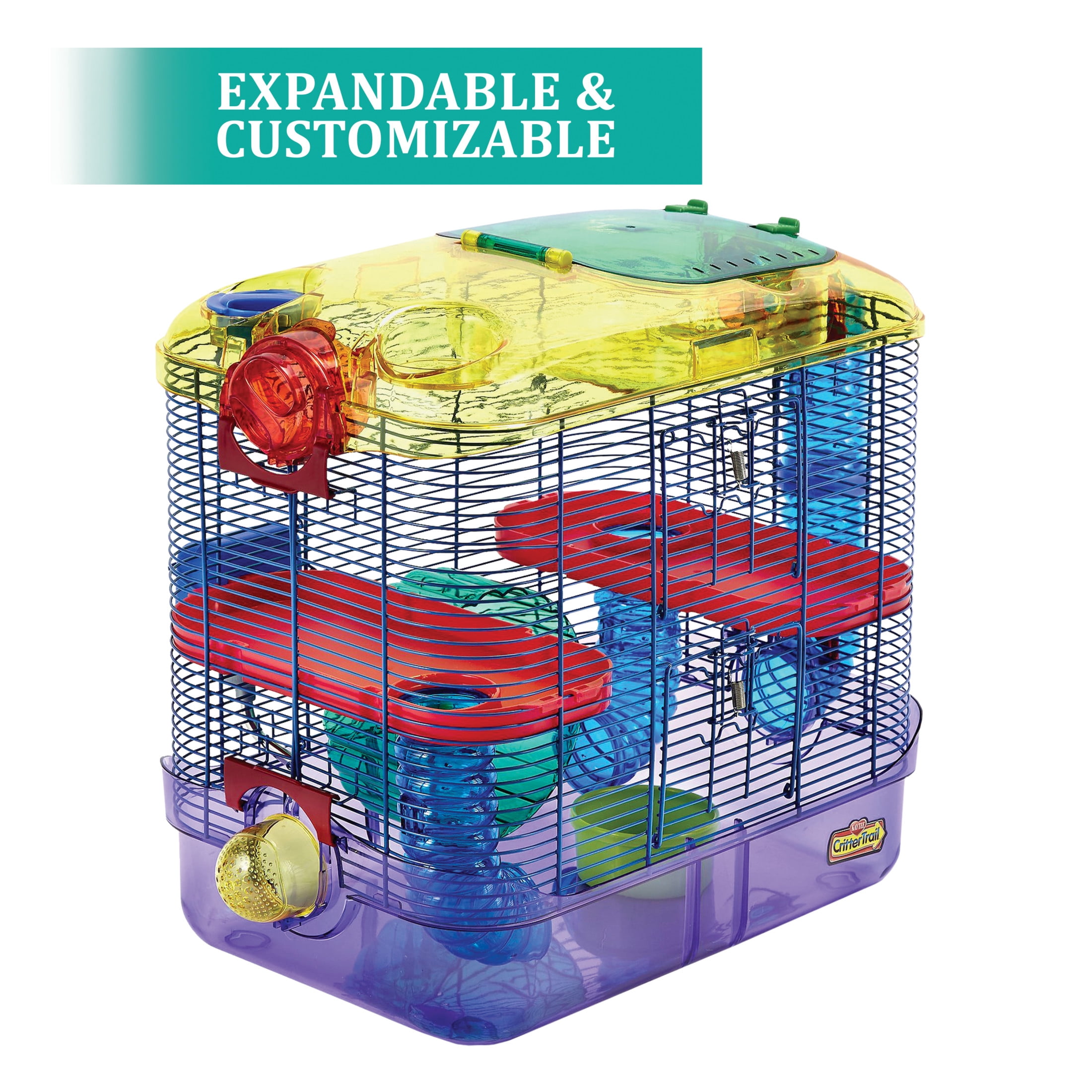 Kaytee Critter Trail Two Level Habitat for Pet Dwarf Hamsters, Gerbils or Mice