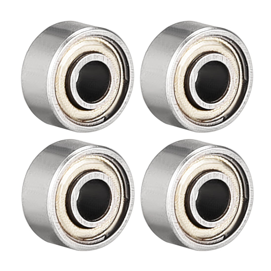 sourcing map 693ZZ Deep Groove Ball Bearing Double Shield 693-2Z 2080093 Pack of 4 3mm x 8mm x 4mm Carbon Steel Bearings 