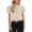 Beige, variant on Blouses for Women Dressy Casual Spring Summer Ruffle Short Sleeve Mock Neck Work Shirts Tops Fashion Clothing