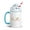 Blue, variant on Rebloom Music - Golden Logo Mug with Color Inside