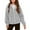 Gray, variant on Big Kids Boys Girls Double-Faced Fleece Jacket Plush Lined Winter Warm Zipper Hoodless Coat with Pockets for Children 4-14 Years(Gray,13-14 Years)