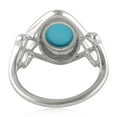 thumbnail image 3 of KIRAN FINE JEWEL Oval Turquoise Turquoise Cocktail Band Ring 925 Silver Wedding Anniversary Engagement Women Gemstone Statement Jewelry Gift For Her, 3 of 5