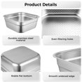 thumbnail image 4 of Juego de lavabo y colador cuadrado de acero inoxidable: tina de cocina multifuncional para fregadero, cesta de cocina con orificios de drenaje uniformes para un enjuague eficiente, 4 of 6