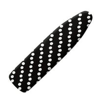 SEANATIVE Polka Dots Iron Board Covers with Padding Resist Scorching Thick Cover for Ironing Board, Black Stretchable Heat-Reflective Ironing Board Table Top Cover Protector Home Decor