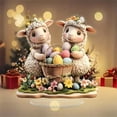 thumbnail image 6 of TUTUnaumb Easter Lamb Table Decoration Centerpiece, 2D Acrylic Eggs Sheep Table Top Ornament, Easter Acrylic Rabbit Decor for Office Dining Room Party Supplies-Multicolor, 6 of 6