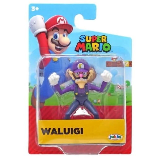 Figura de acción Super Mario Waluigi, juguete coleccionable de 6,35 cm