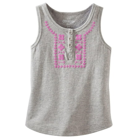 

Oshkosh B gosh Girl Pink Puff Print Tank Top Grey