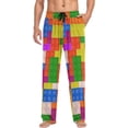 thumbnail image 4 of Building Colorful Blocks Ghost Pajama Pants, Men's Lounge Pants Light with Drawstring and Pockets, Christmas New Year Birthday Father's Day Gifts, X-Large, 4 of 7