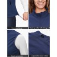 thumbnail image 5 of 33,000ft Women's Running Vest Fleece Lined Zip Up Windproof Lightweight Softshell Vests Outerwear for Golf Hiking Sports Blue X-Large, 5 of 8