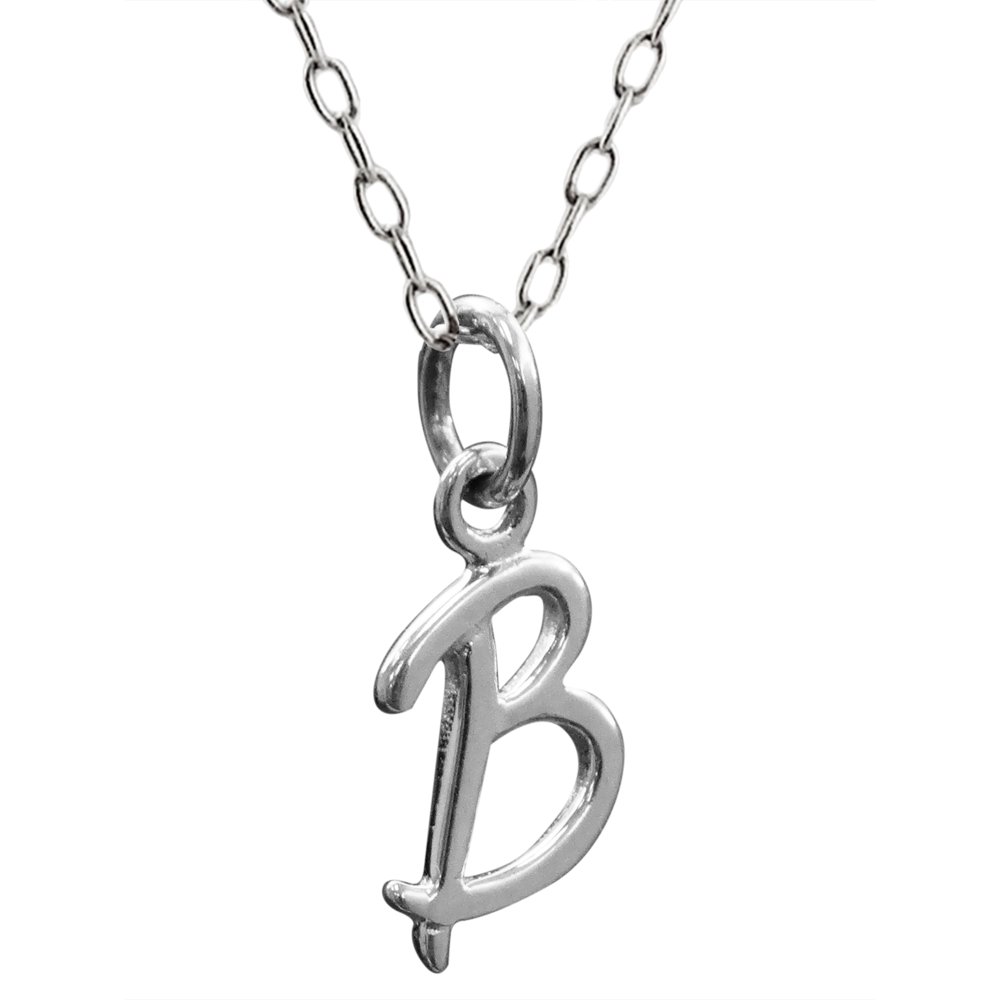 Fashionjunkie4Life Sterling Silver Tiny Initial Letter B Charm