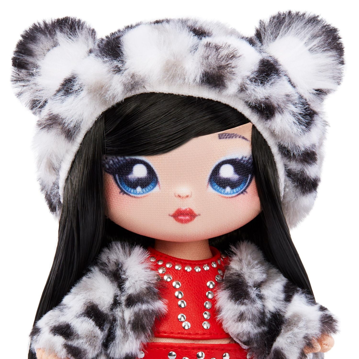 Na Na Na Surprise Cozy Series Leona White 7.5" Fashion Doll Snow Leopard-Inspired with Black Hair