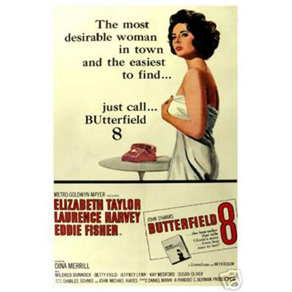 Hot Stuff Enterprise 3194-12X18-MV Butterfield Elizabeth Taylor Poster- 12 x 18 in.