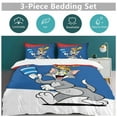 thumbnail image 5 of Tom Cat Jerry Duvet Cover Set Cartoon Print Bedding Set 3pcs for Kids Boys Teens Room Decor Comforter Cover Butterfly Moth Quilt Cover with 2 Pillowcases 79"×90", 5 of 8