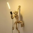 thumbnail image 3 of Vintage Resin Hemp Rope Monkey Wall Light Industrial Retro Edison Wall Lamp Fixture E27 for Dining Living Room Bedroom Bar Cafe Decorative Hanging Lamp Gold Vintage Monkey Shaped Wall Light, 3 of 13