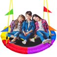 thumbnail image 1 of 40 Inch Tree Swing for Kids Outdoor&iuml;&frac14;Spider Web Tree Swing,850Lb Weight Capacity,900D Oxford Waterproof with Handles, with 71" Adjustable, 1 of 7