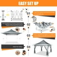 thumbnail image 4 of COBIZI 11.8x11.8 Outdoor Gazebo,Patio Gazebo Canopy with Mosquito Netting,Shade Tent for Party, Backyard, Deck, Patio Lawn & Garden,Complete Gazebo Canopy with Steel Frame Double Roof Tops,Gray, 4 of 12