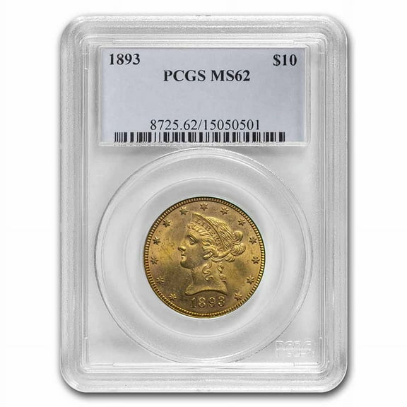 1893 $10 Liberty Gold Eagle MS-62 PCGS