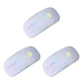 thumbnail image 4 of pitrice Souris Optique Sans Fil Rechargeable 2.4GHz Rétroéclairée RGB USB pour Ordinateur Portable Blanc 3Ensemble, 4 of 6